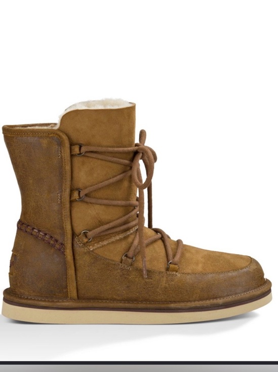 UGG Shoes - UGG Women’s 8 Lodge Chestnut Lace Up Suede Boots Cozy Winter Cabincore